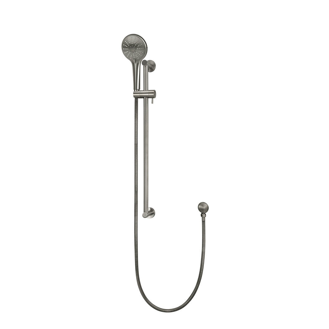 Round Three Function Hand Shower on Rail Column