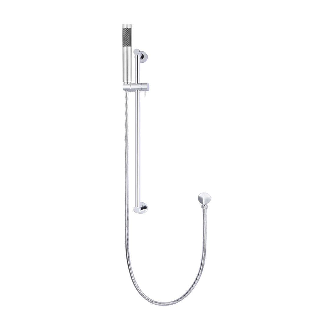 Round Hand Shower on Rail Column - side profile view