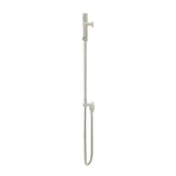 Round Hand Shower on Rail Column - Brushed Nickel