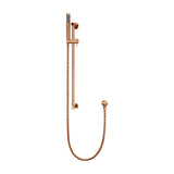 Round Hand Shower on Rail Column - Lustre Bronze