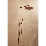 Round Shower on Bracket - Lustre Bronze
