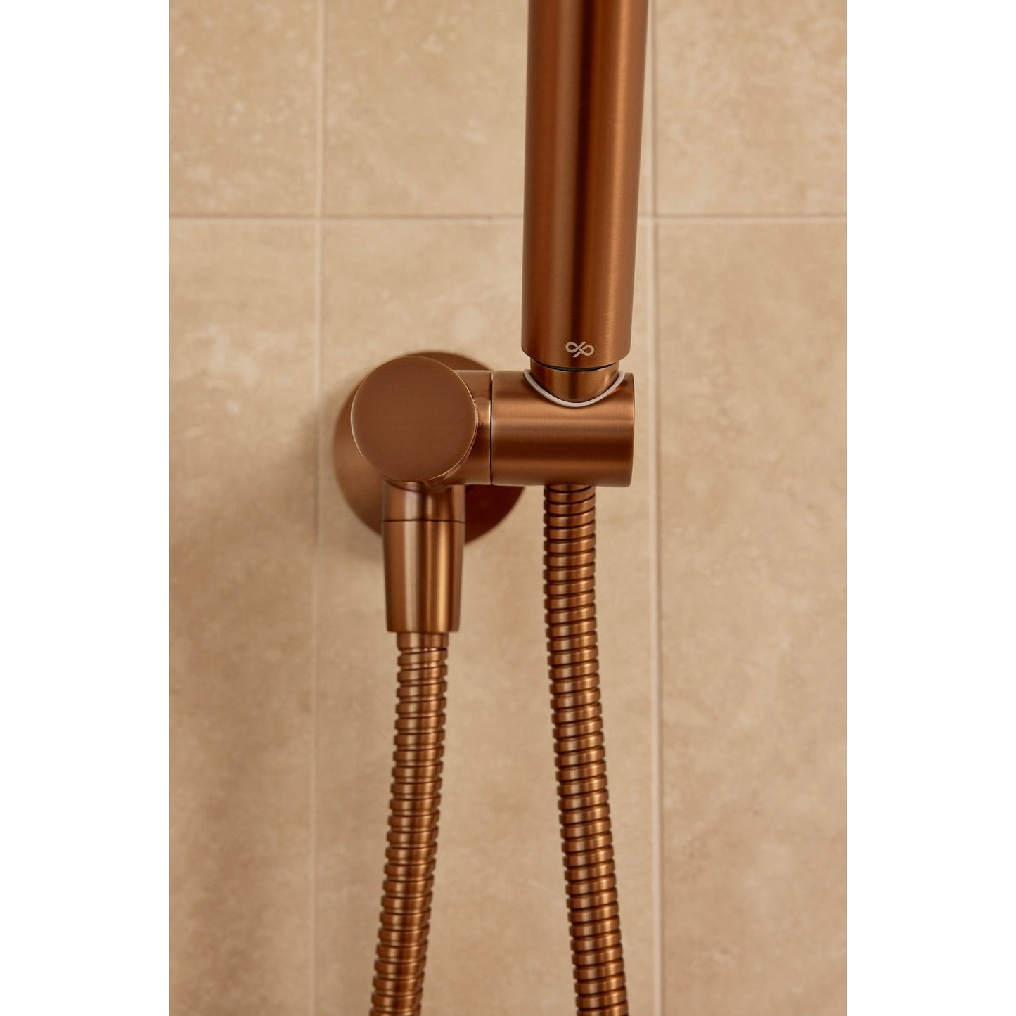 Round Shower on Bracket - Lustre Bronze