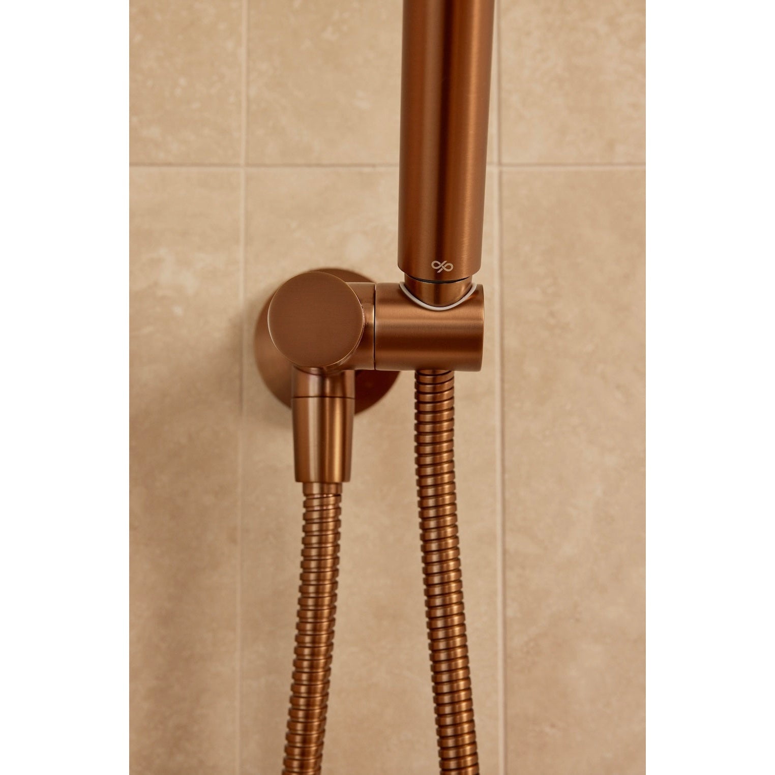 Round Shower on Bracket - Lustre Bronze