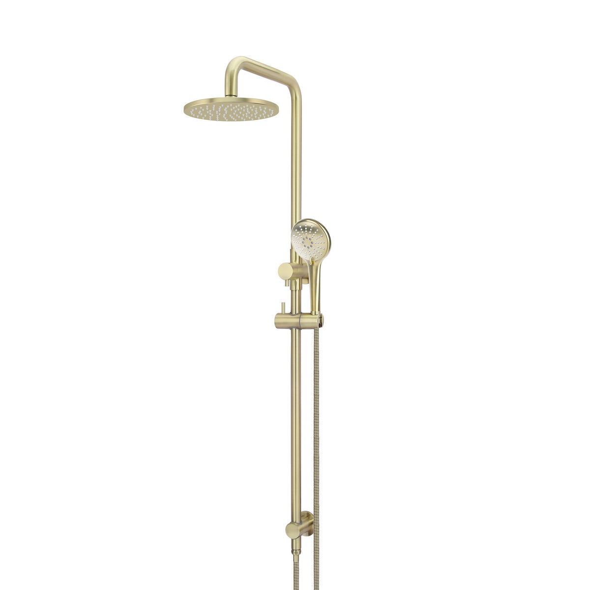 Round Combination Shower Rail, 200mm Rose, Three-Function Hand Shower