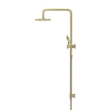 Round Combination Shower Rail 200mm Rose, Three Function Hand Shower - Tiger Bronze