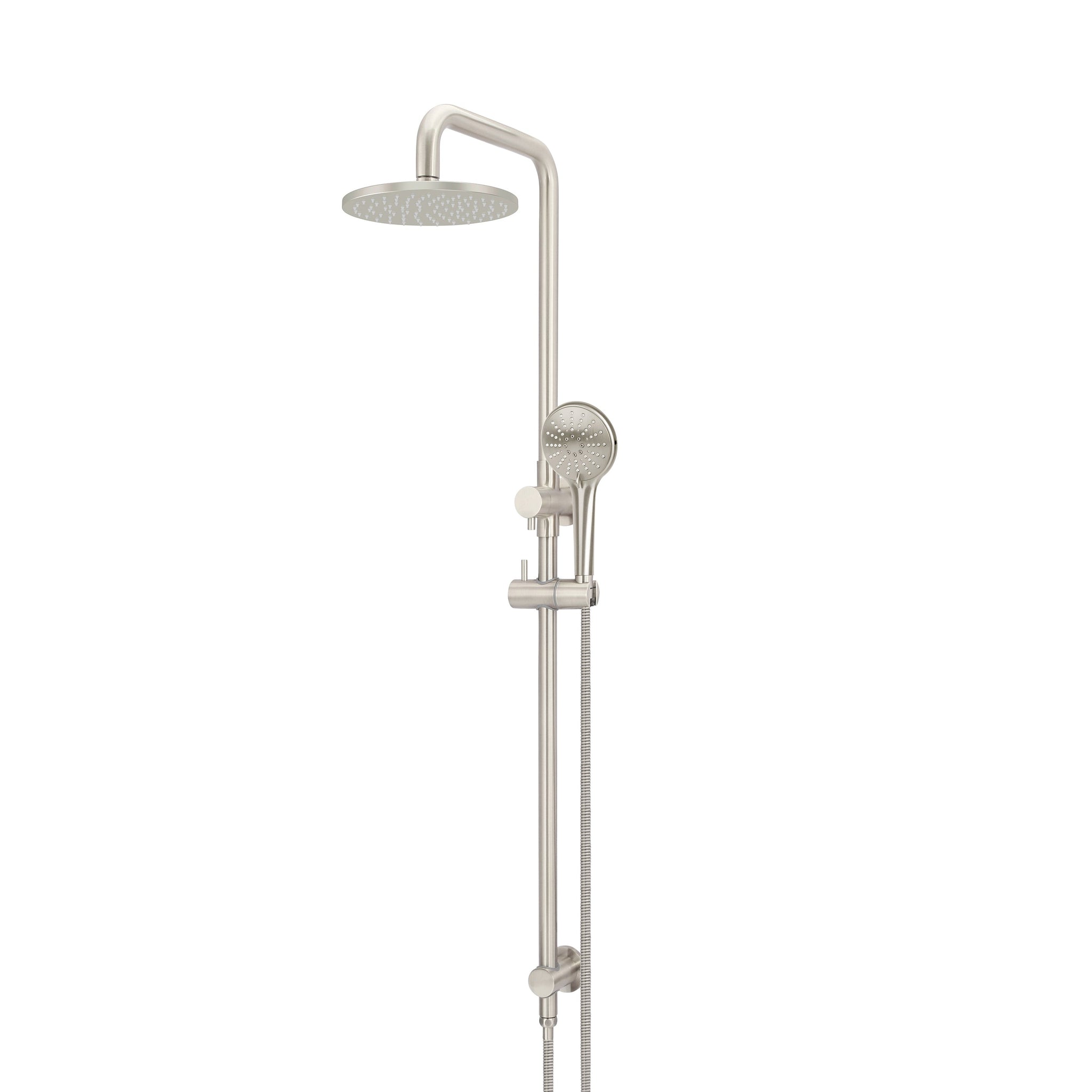 Round Combination Shower Rail, 200mm Rose, Three-Function Hand Shower