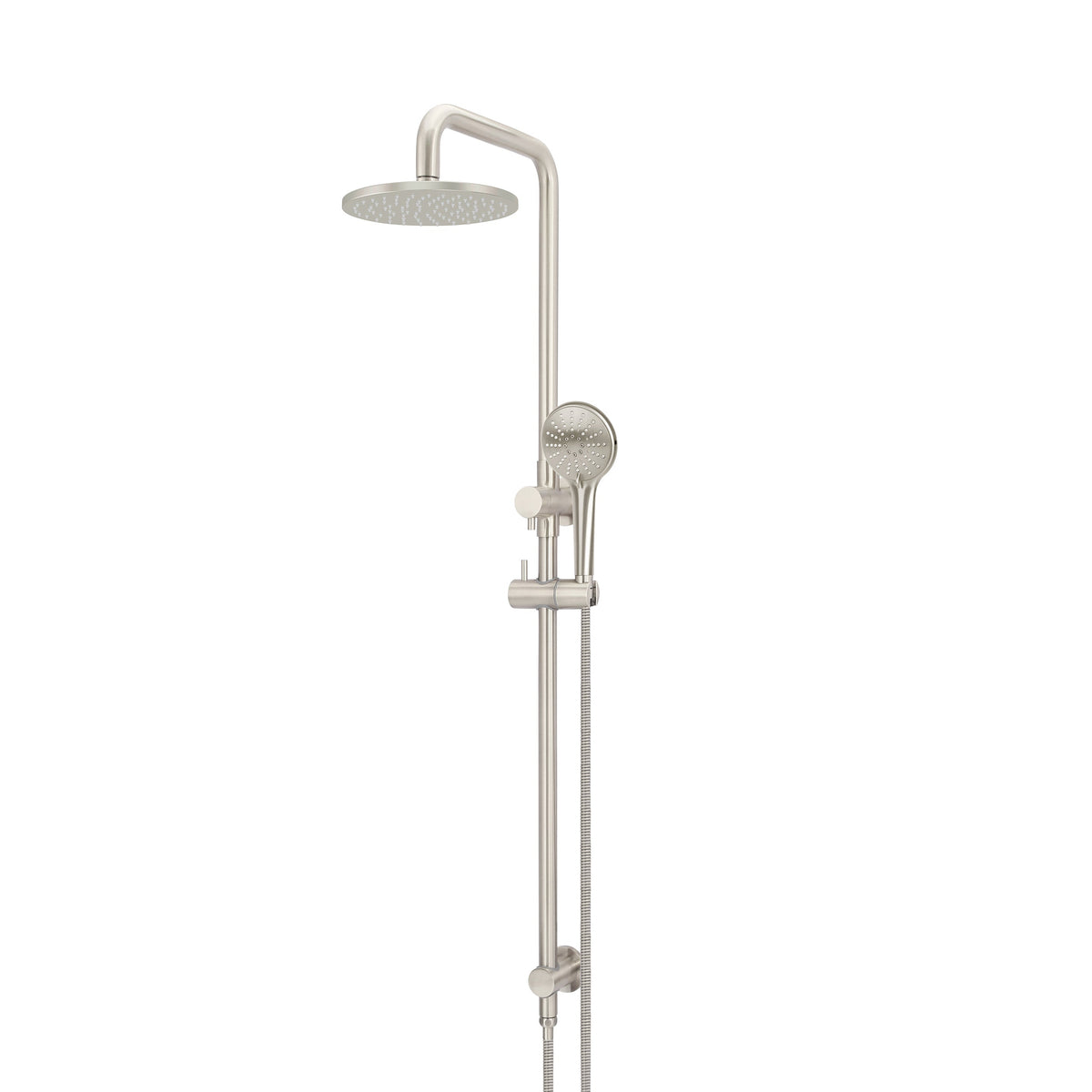 Round Combination Shower Rail, 200mm Rose, Three-Function Hand Shower