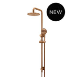 Round Combination Shower Rail, 200mm Rose, Three-Function Hand Shower