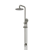 Round Combination Shower Rail, 200mm Rose, Three-Function Hand Shower