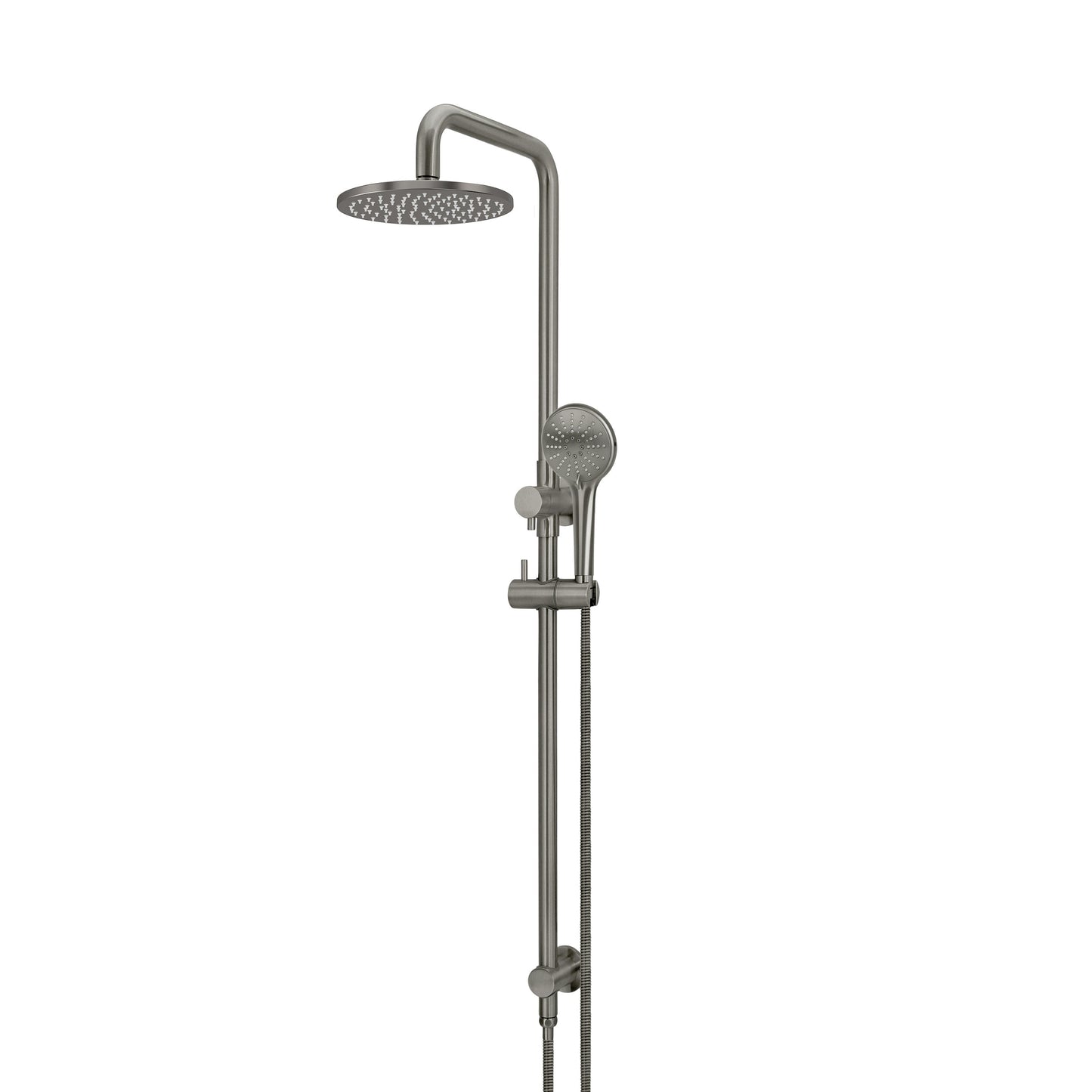 Round Combination Shower Rail, 200mm Rose, Three-Function Hand Shower