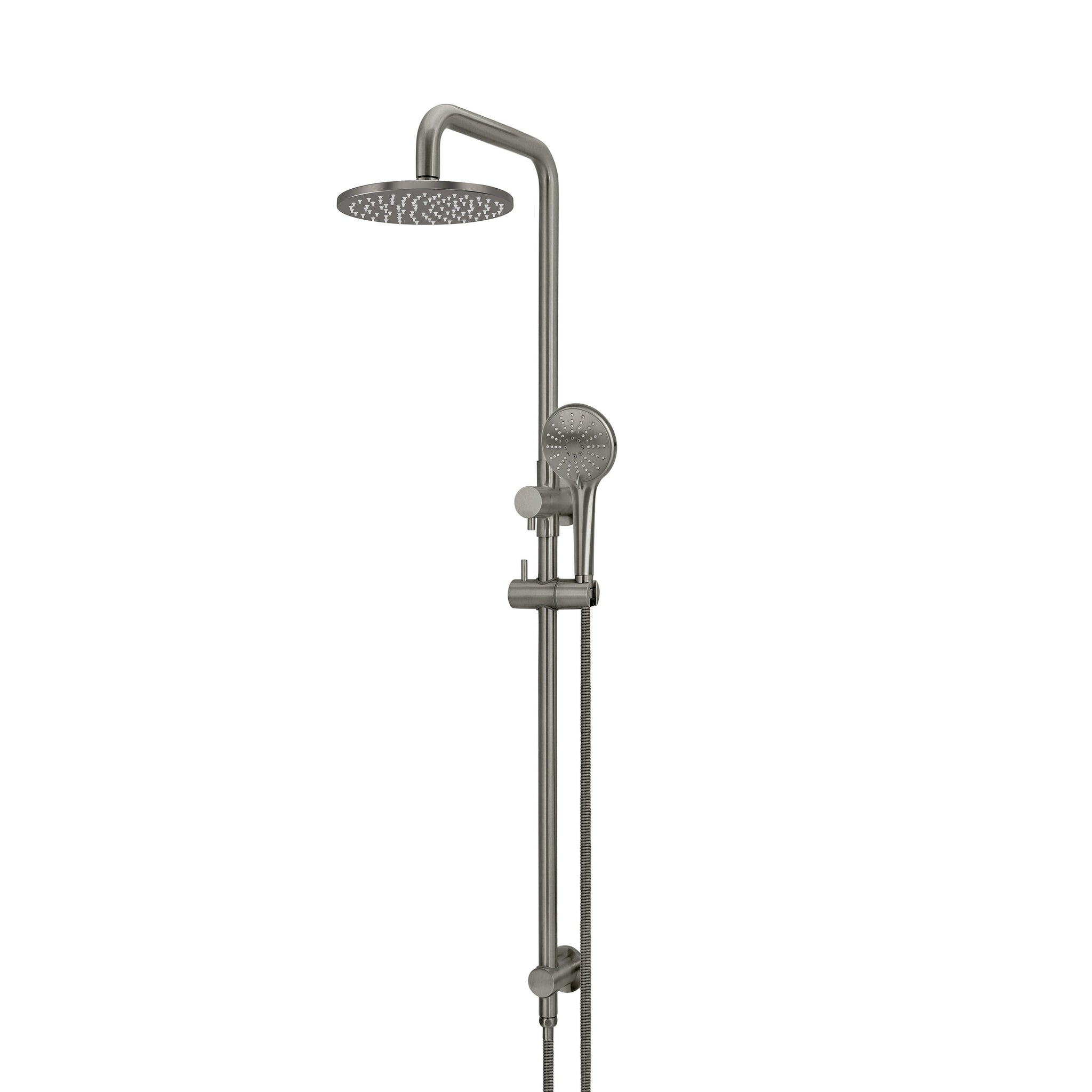 Round Combination Shower Rail, 200mm Rose, Three-Function Hand Shower