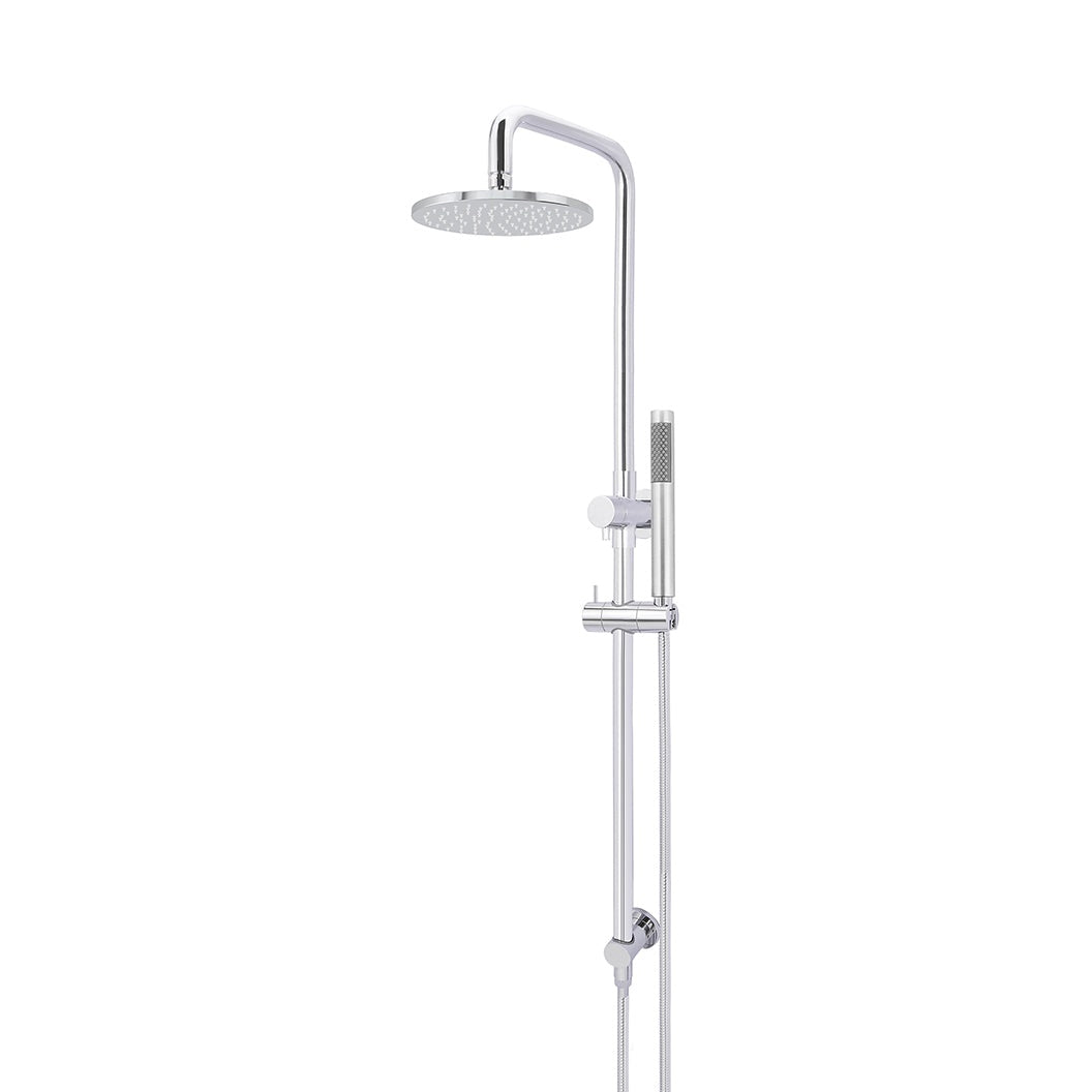 Round Combination Shower Rail 200mm Rose, Single Function Hand Shower