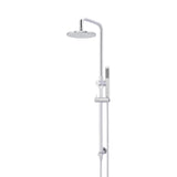 Round Combination Shower Rail 200mm Rose, Single Function Hand Shower