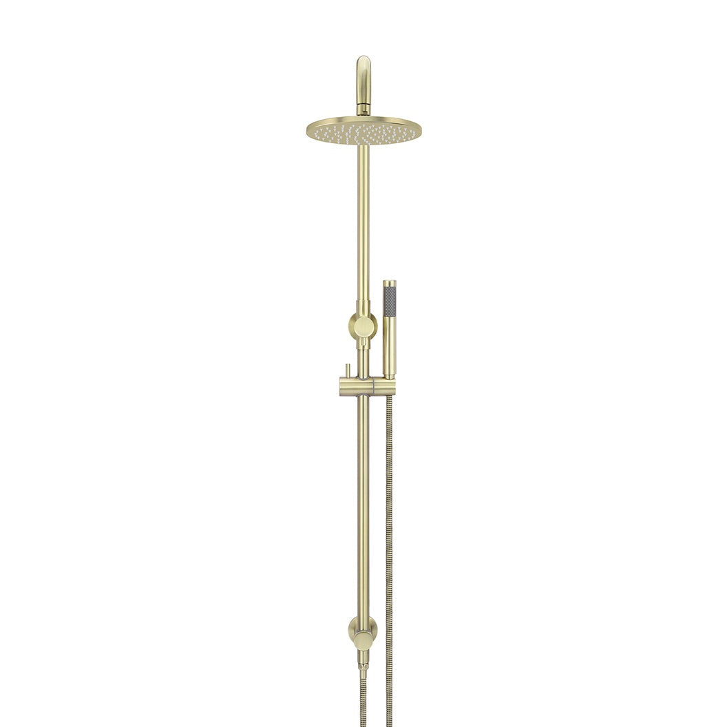 Round Combination Shower Rail 200mm Rose, Single Function Hand Shower - Tiger Bronze