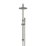 Round Combination Shower Rail 200mm Rose, Single Function Hand Shower - Shadow