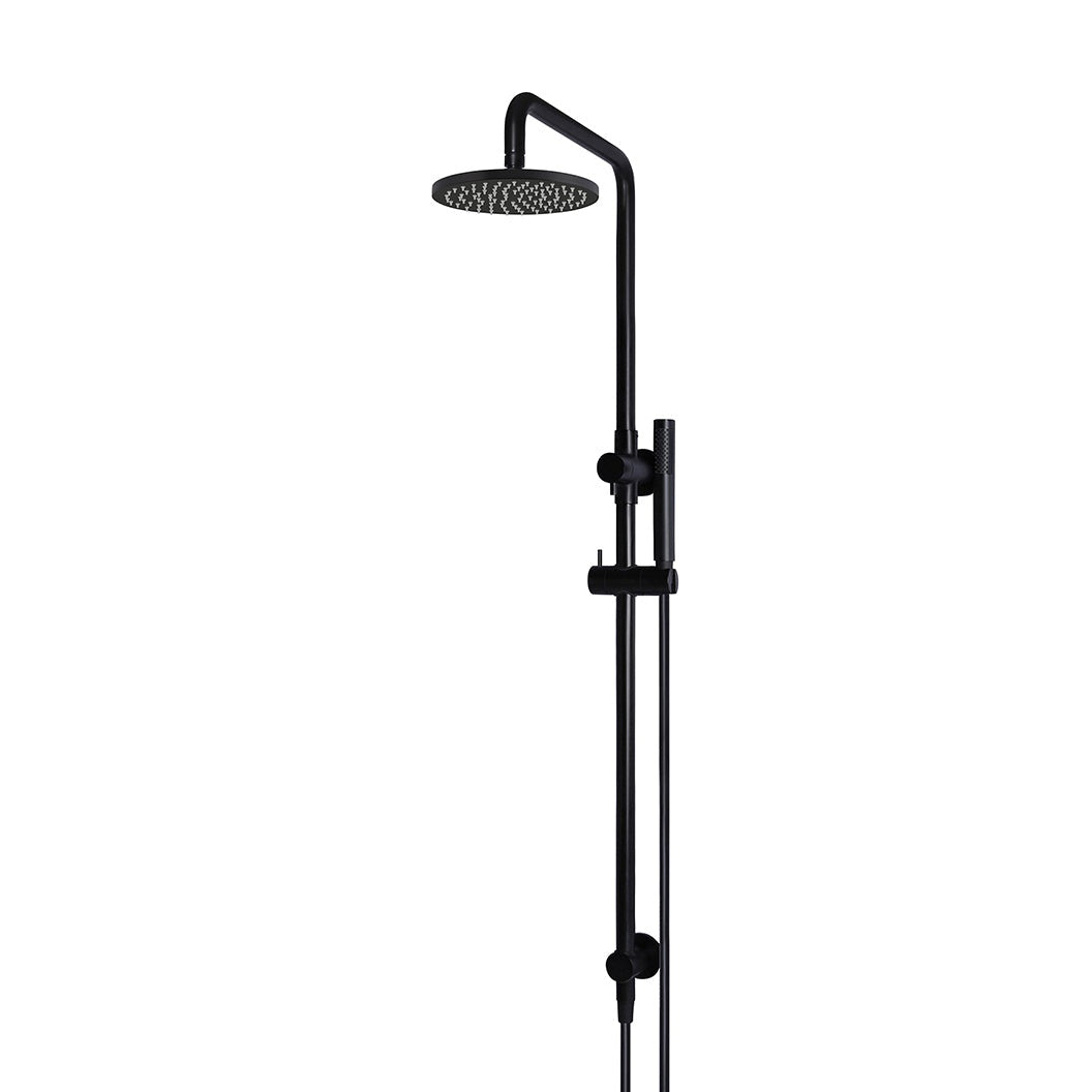Round Combination Shower Rail 200mm Rose, Single Function Hand Shower