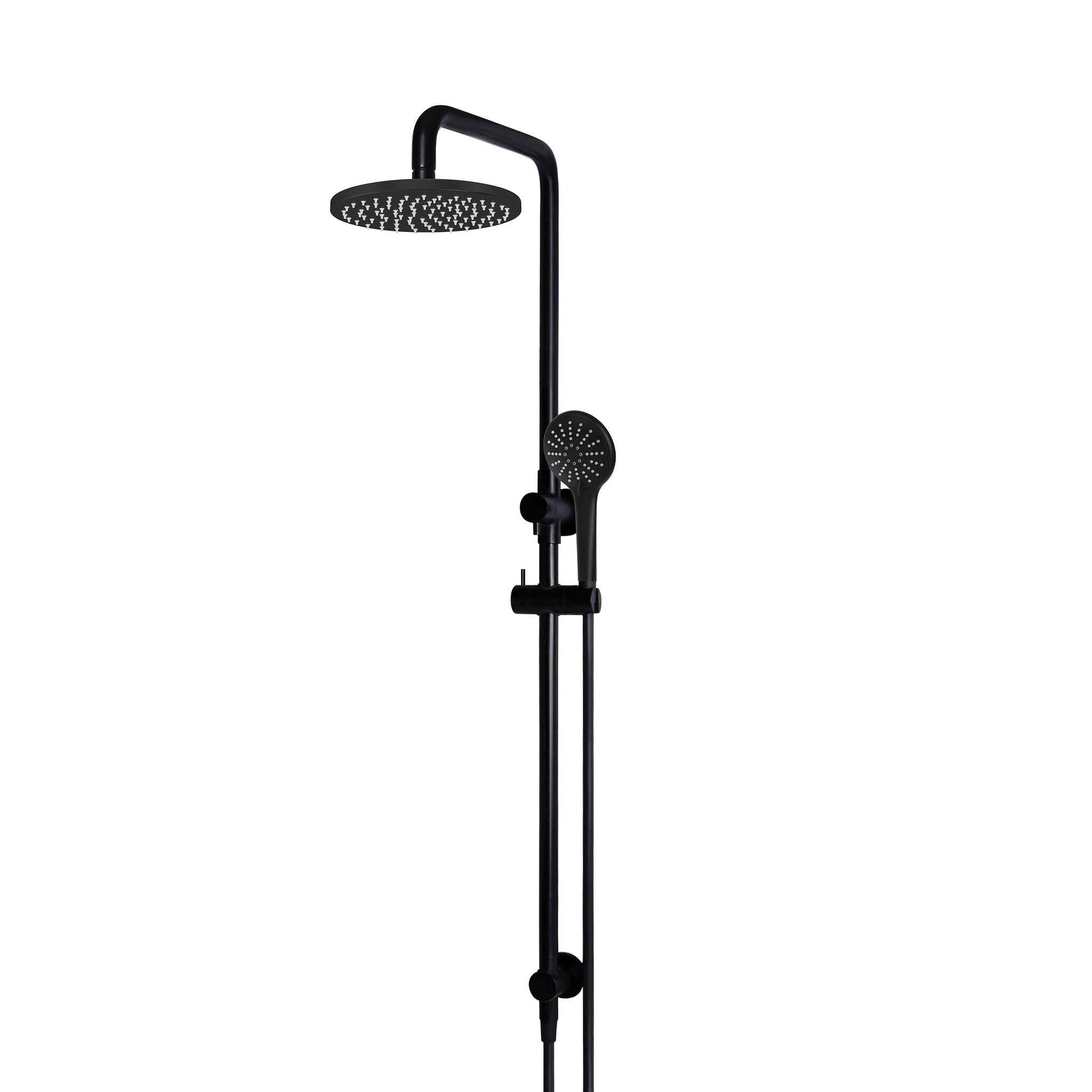 Round Combination Shower Rail, 200mm Rose, Three-Function Hand Shower