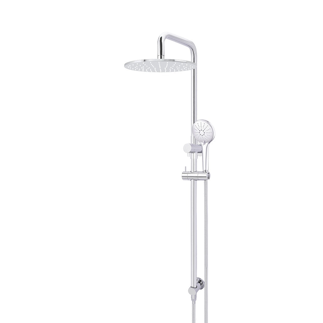Round Combination Shower Rail 300mm Rose, Three Function Hand Shower