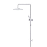 Round Combination Shower Rail 300mm Rose, Three Function Hand Shower - Polished Chrome