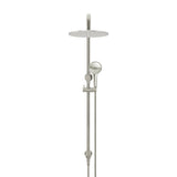 Round Combination Shower Rail 300mm Rose, Three Function Hand Shower - Brushed Nickel