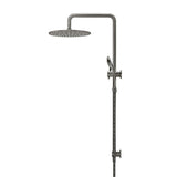 Round Combination Shower Rail 300mm Rose, Three Function Hand Shower - Shadow