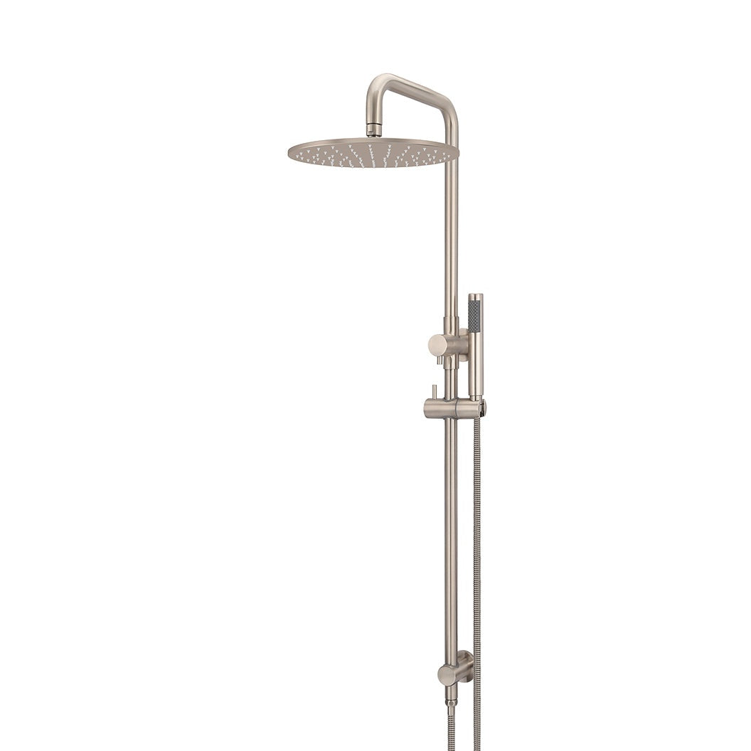 Round Combination Shower Rail 300mm Rose, Single Function Hand Shower