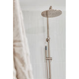 Round Combination Shower Rail 300mm Rose, Single Function Hand Shower in Polished Chrome - alternative product view