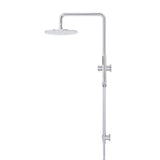 Round Combination Shower Rail 300mm Rose, Single Function Hand Shower - Polished Chrome