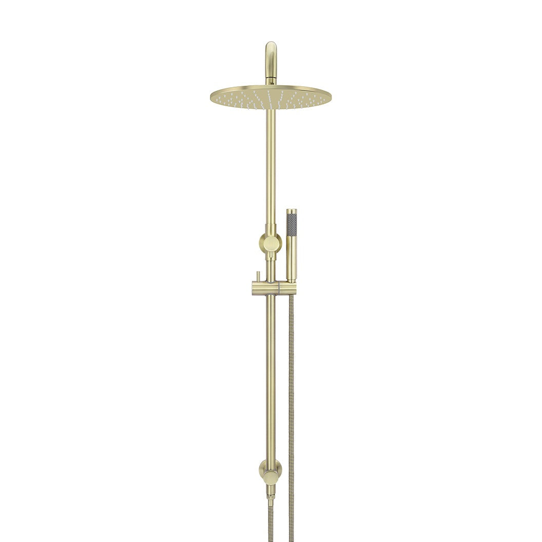 Round Combination Shower Rail 300mm Rose, Single Function Hand Shower - finish and profile close-up (15 of 35)