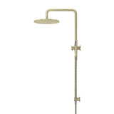 Round Combination Shower Rail, 300mm Rose, Single Function Hand Shower - Tiger Bronze