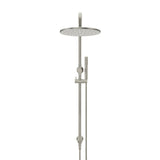 Round Combination Shower Rail, 300mm Rose, Single Function Hand Shower - Brushed Nickel