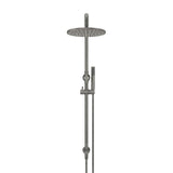 Round Combination Shower Rail, 300mm Rose, Single Function Hand Shower - Shadow