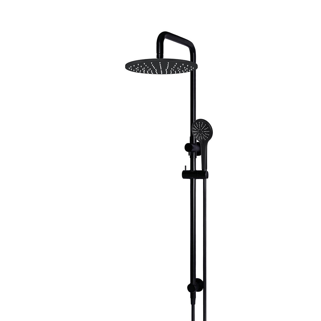 Round Combination Shower Rail 300mm Rose, Three Function Hand Shower