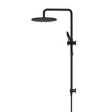 Round Combination Shower Rail 300mm Rose, Three Function Hand Shower - close-up detail view