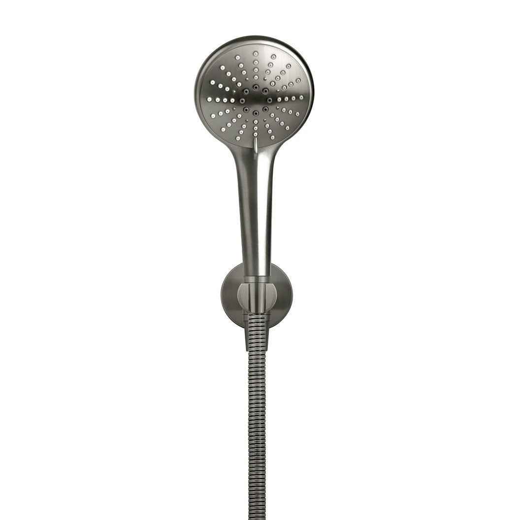 Round Three Function Hand Shower on Fixed Bracket - Shadow