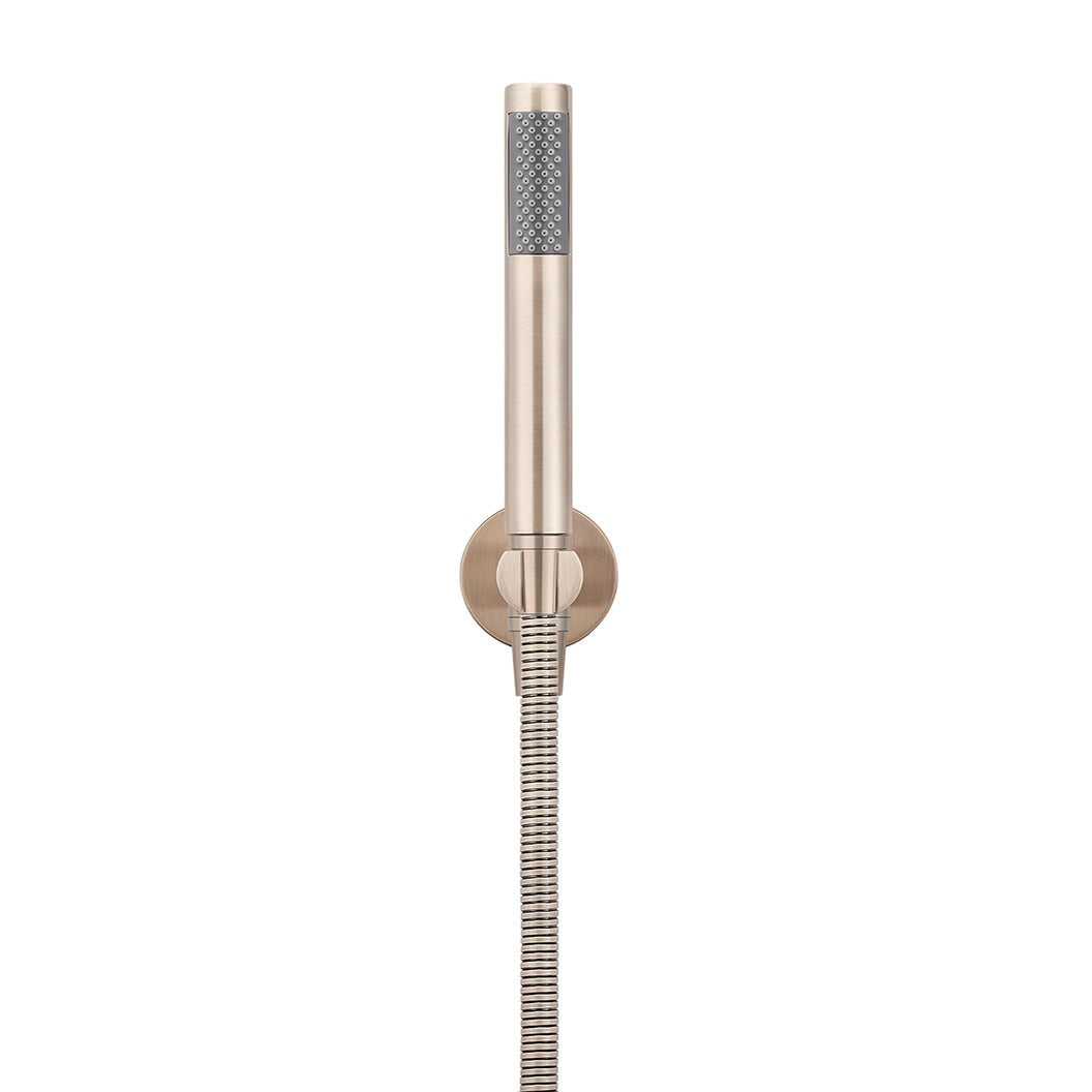 Round Hand Shower on Fixed Bracket - Champagne