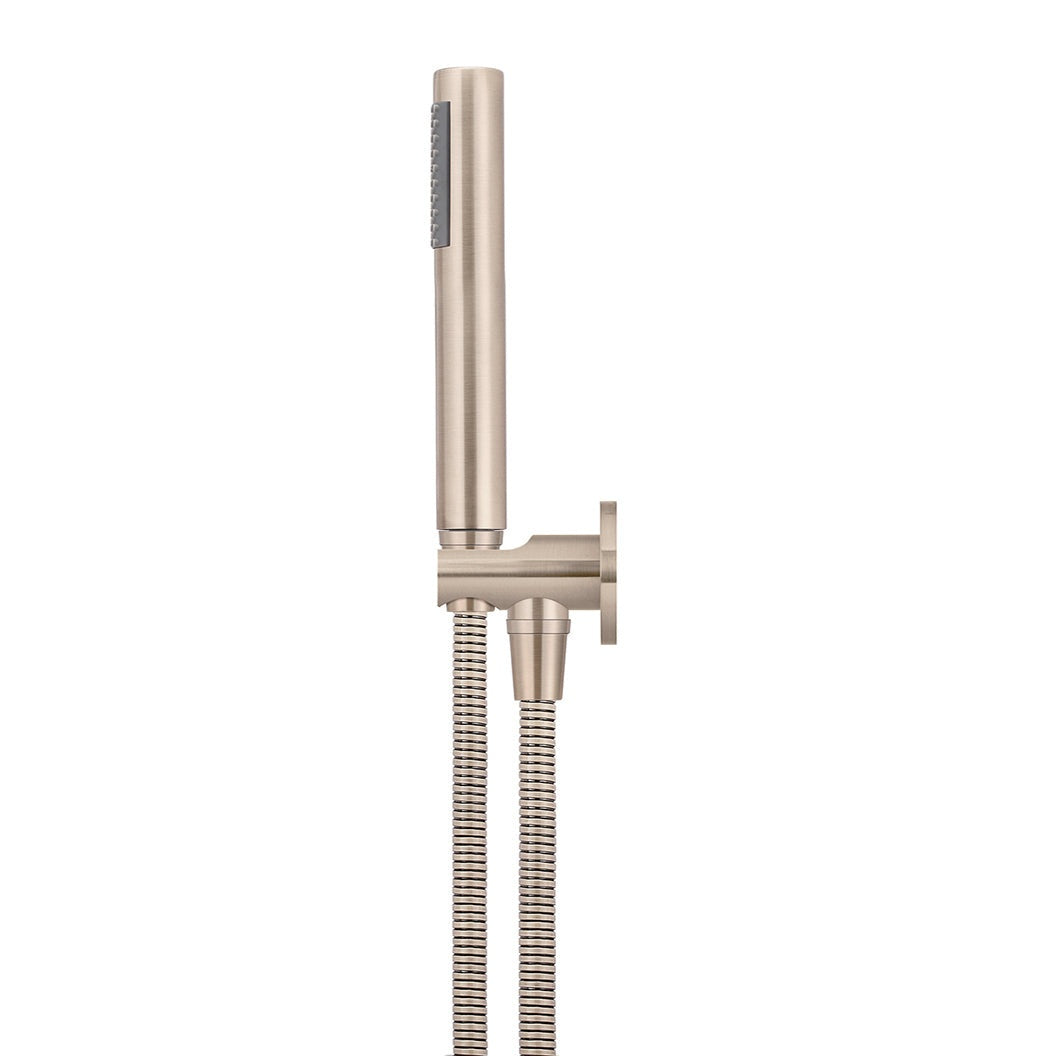 Round Hand Shower on Fixed Bracket - Champagne