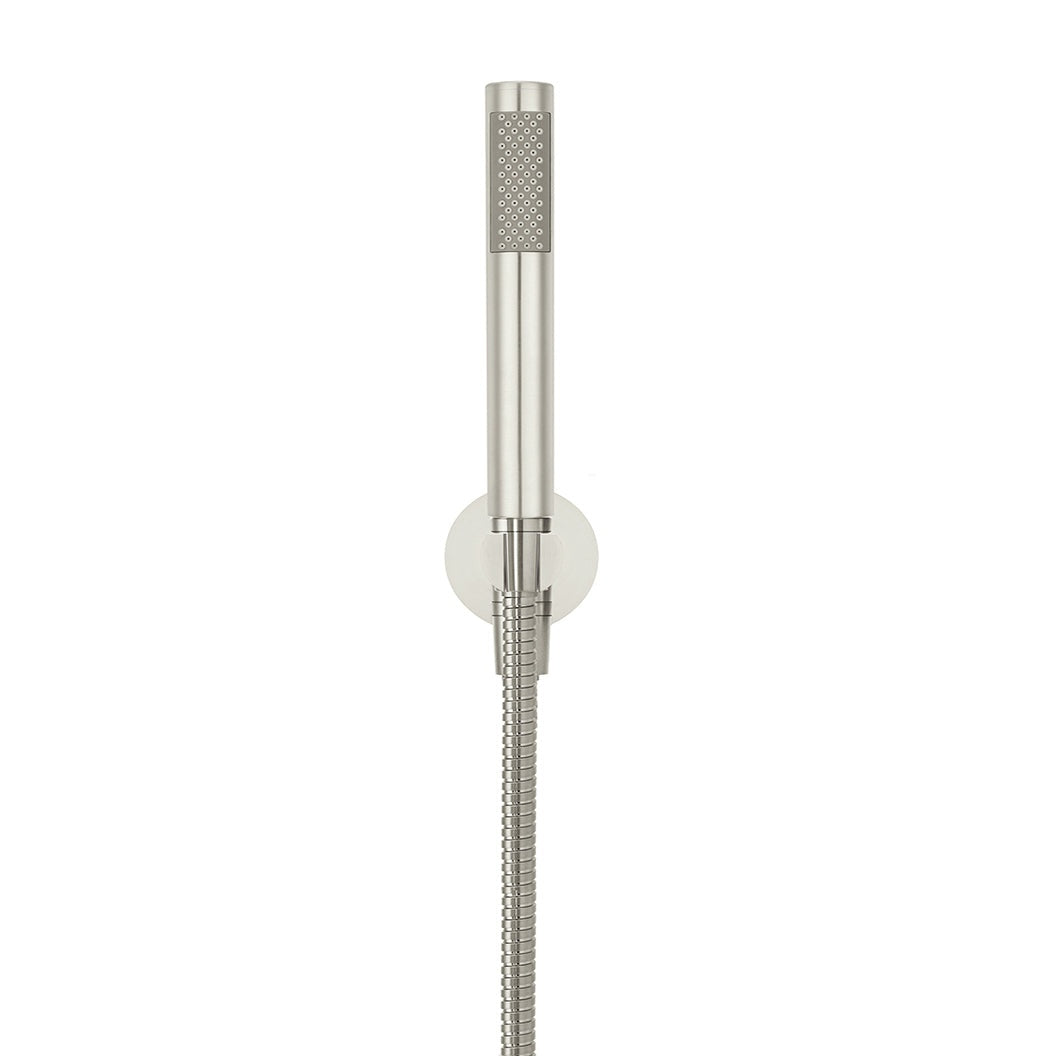 Round Hand Shower on Fixed Bracket - Brushed Nickel