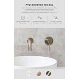 Round Hand Shower on Fixed Bracket - Brushed Nickel