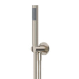 Round Hand Shower on Fixed Bracket - Brushed Nickel