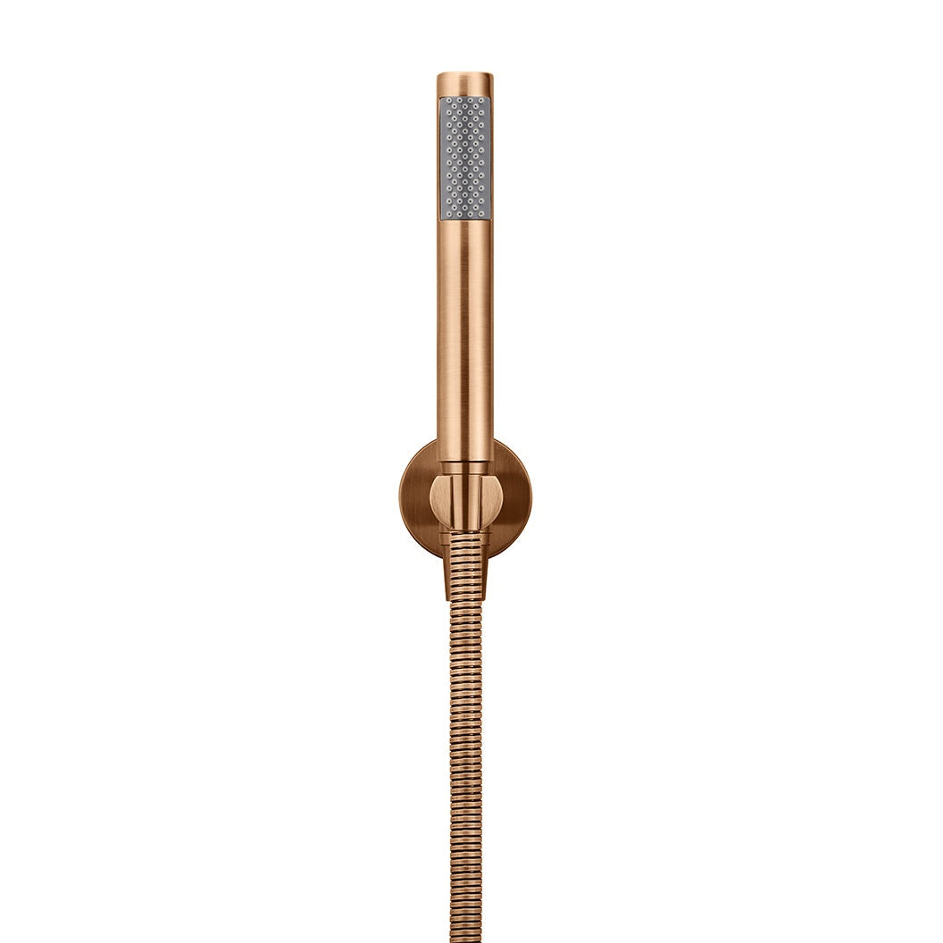 Round Hand Shower on Fixed Bracket - Lustre Bronze