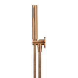 Round Hand Shower on Fixed Bracket - Lustre Bronze