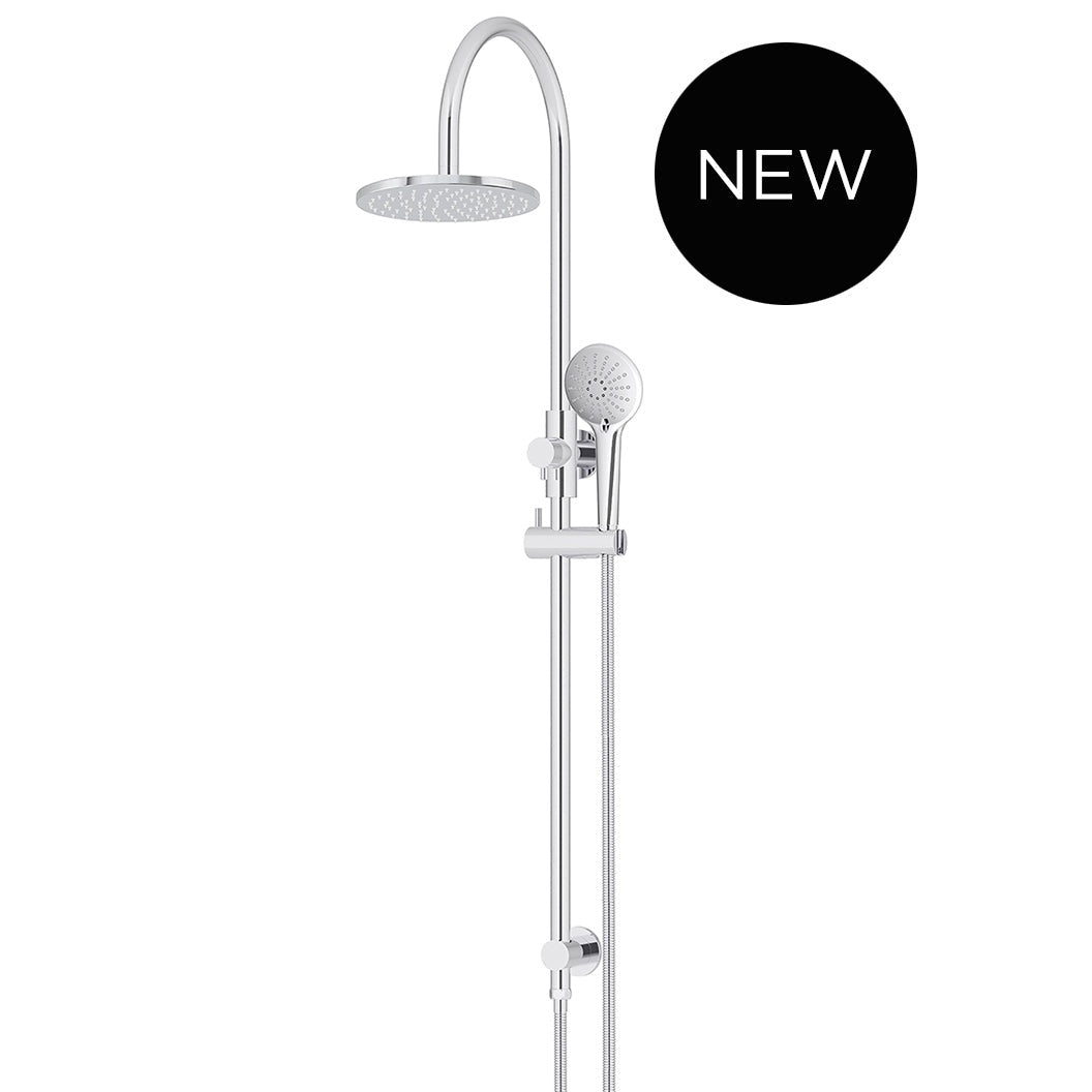 200mm Round Overhead Shower Rail, Three Function Hand Shower - alternative product view
