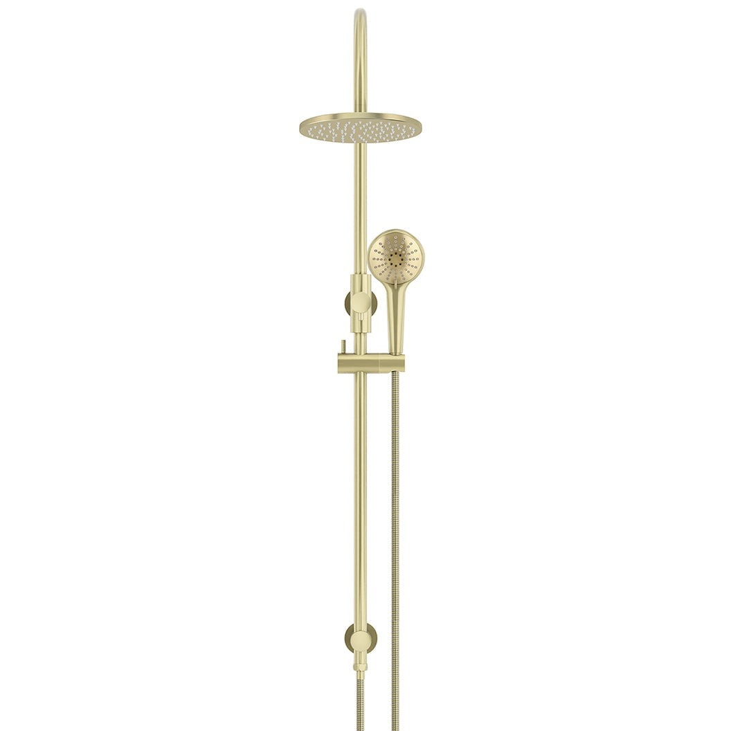 200mm Round Overhead Shower Rail, Three Function Hand Shower - finish and profile close-up (15 of 35)