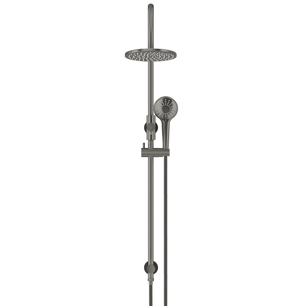 200mm Round Overhead Shower Rail, Three Function Hand Shower - full product view (32 of 35)