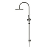 200mm Round Overhead Shower Rail, Three Function Hand Shower - front view (33 of 35)