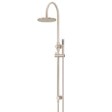 200mm Round Overhead Shower Set, Single Function Hand Shower - Champagne