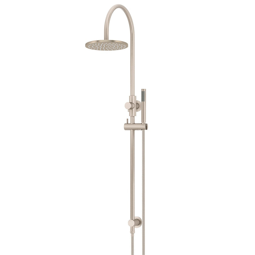 200mm Round Overhead Shower Set, Single Function Hand Shower - Champagne
