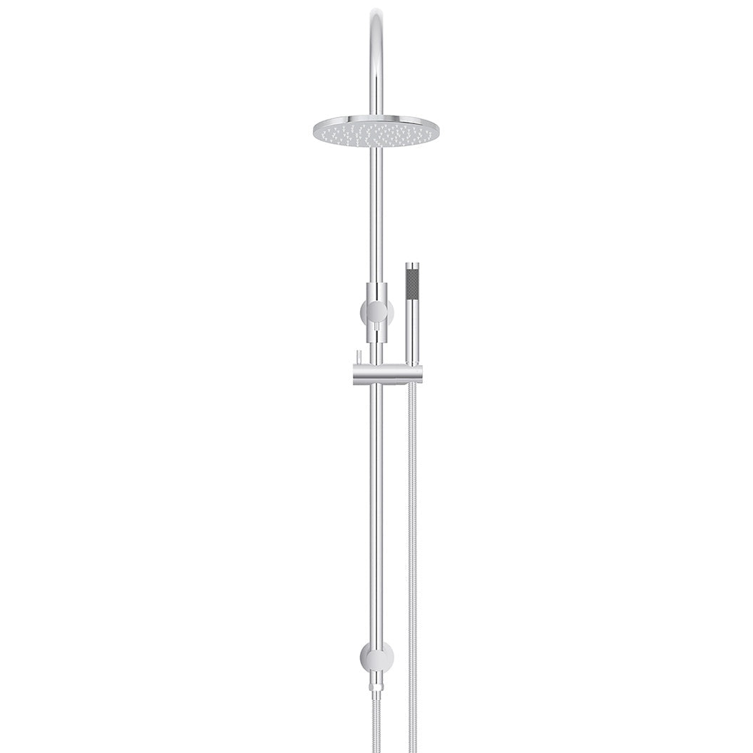 200mm Round Overhead Shower Set, Single Function Hand Shower - Polished Chrome