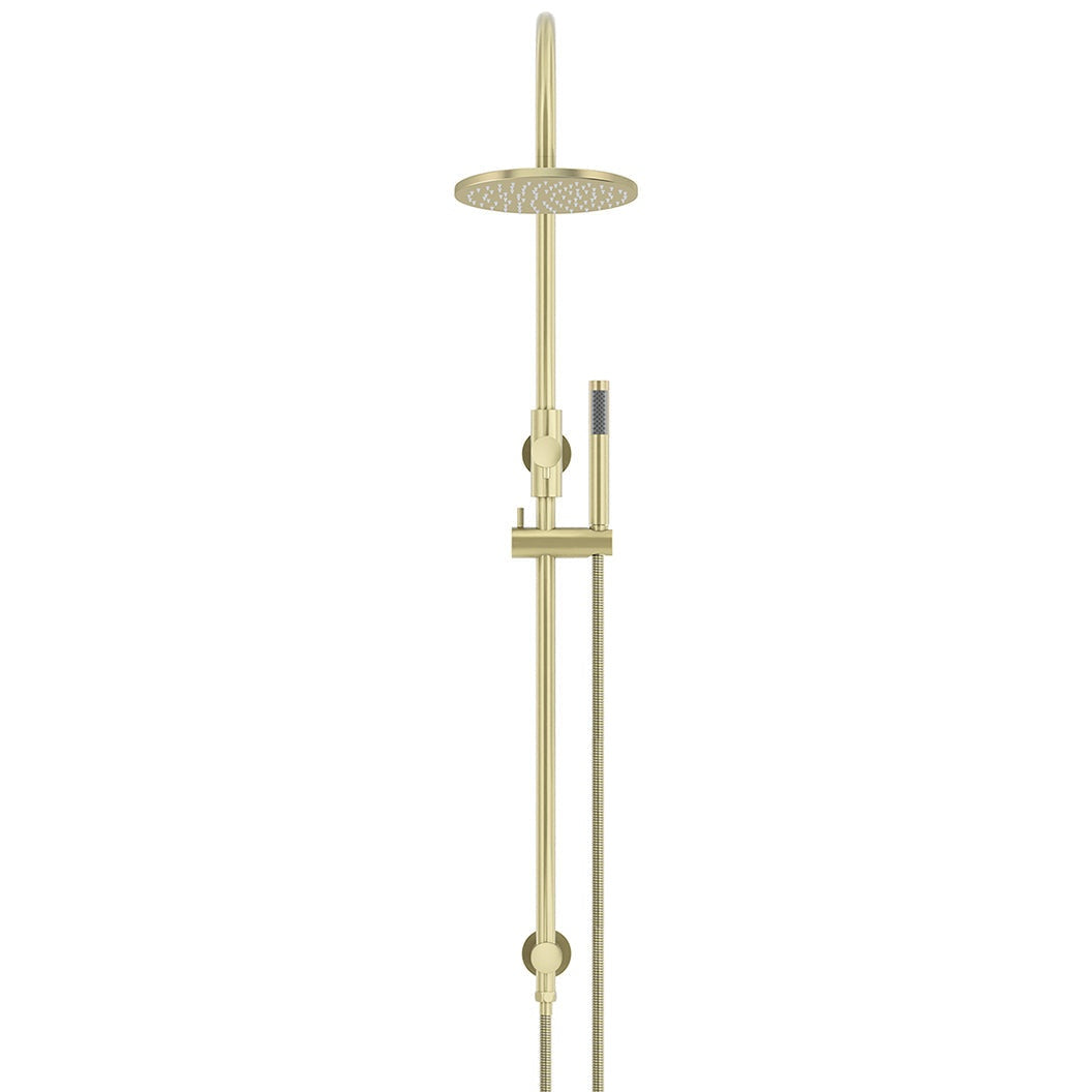 200mm Round Overhead Shower Set, Single Function Hand Shower - Tiger Bronze